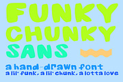 Funky Chunky Sans Hand-drawn Display, a Handwritten Font by Eryn Rose Design (Thumbnail 1 of 19)