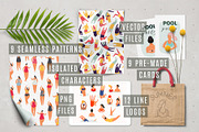 Summer beach girls patterns set, a Person Illustration by Yapanda (Thumbnail 1 of 5)