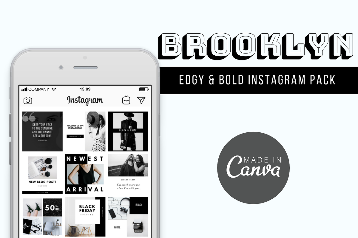 Brooklyn Instagram Pack, a Social Media Template by Sales Shop (Photo 1 of 3)