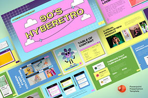 90's brutalism style PowerPoint, a Presentation Template by Premast