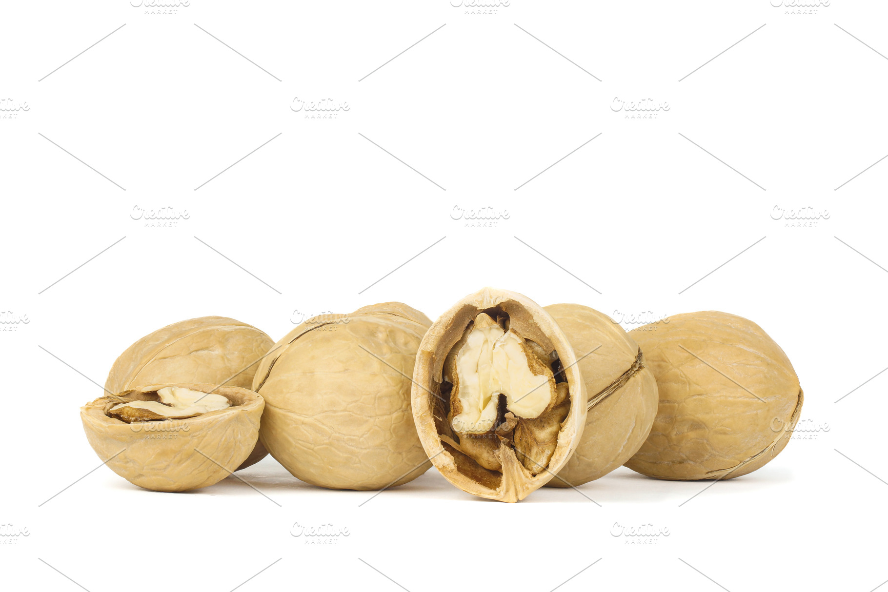 Walnut isolated on white background, a Food & Drink Photo by AlexBush