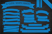 Blue Ribbon Banner Clipart, an Illustration by Amanda Ilkov (Thumbnail 2 of 4)