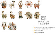 Floral Nursery Animals Clipart, a Decorative Illustration by Nicole Branger Art (Thumbnail 9 of 19)