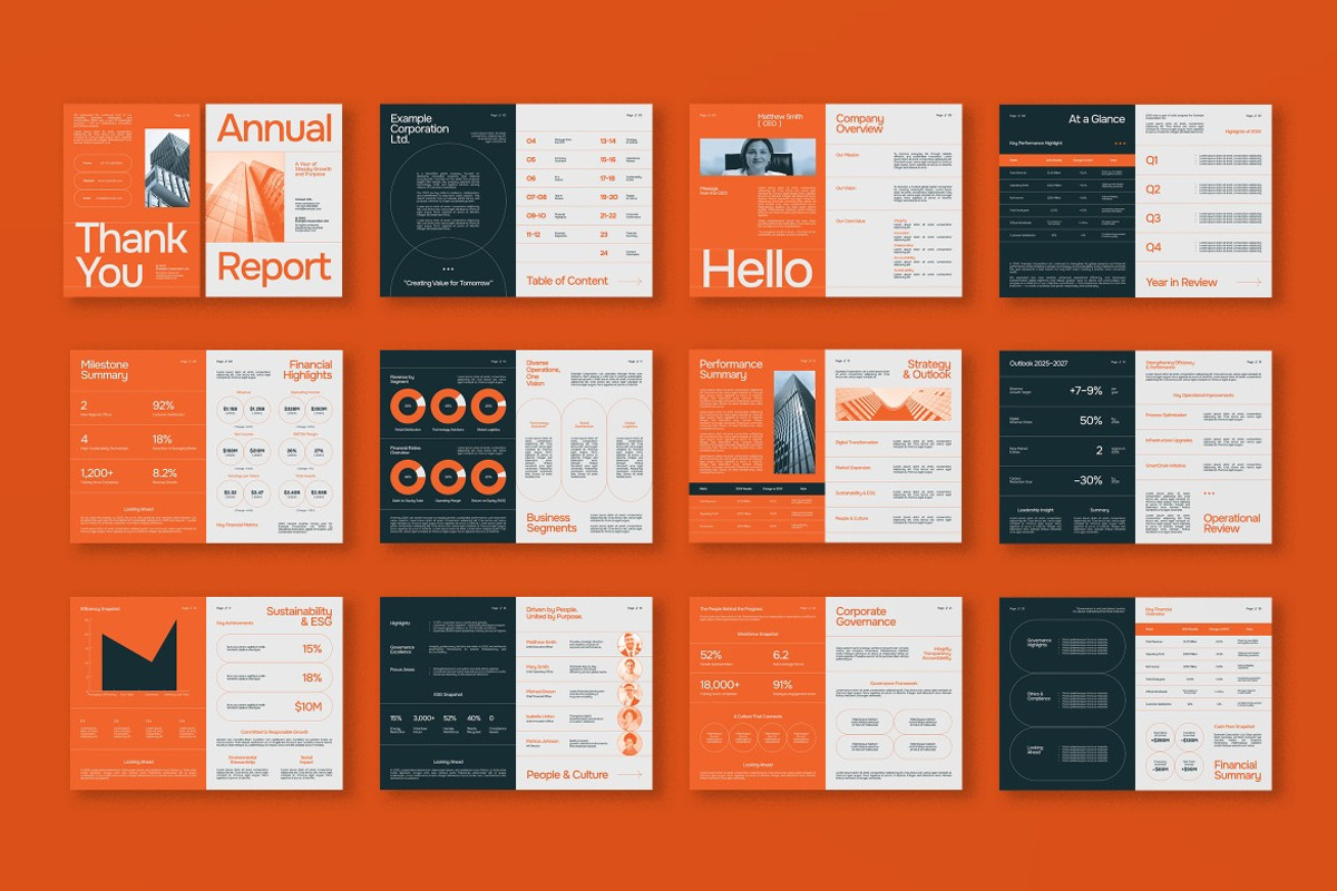 Business Annual Report Book, a Print Template by graphicook (Photo 4 of 4)
