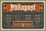 NS Philapost Fonts, a Blackletter Font by Novisouldado (Thumbnail 3 of 9)