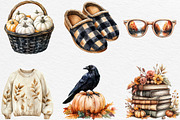 Beige & Black Autumn Clipart, an Illustration by Black Bird Studio (Thumbnail 3 of 6)