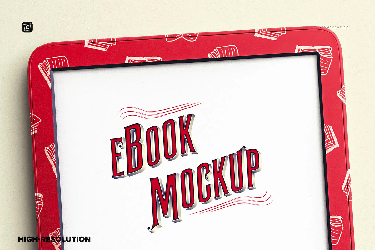 eBook Reader Mockup, a Product Mockup by Custom Scene (Photo 3 of 8)