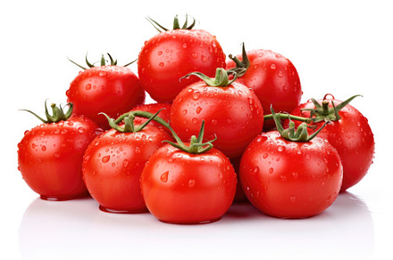freshly harvested tomatoes with
