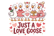 Just a Love Goose Png, Funny Valenti, an Illustration by Designking (Thumbnail 2 of 6)