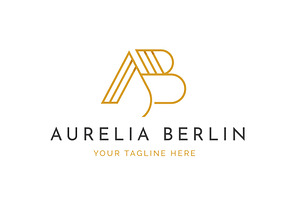 Luxury Letter AB Minimalist Logo