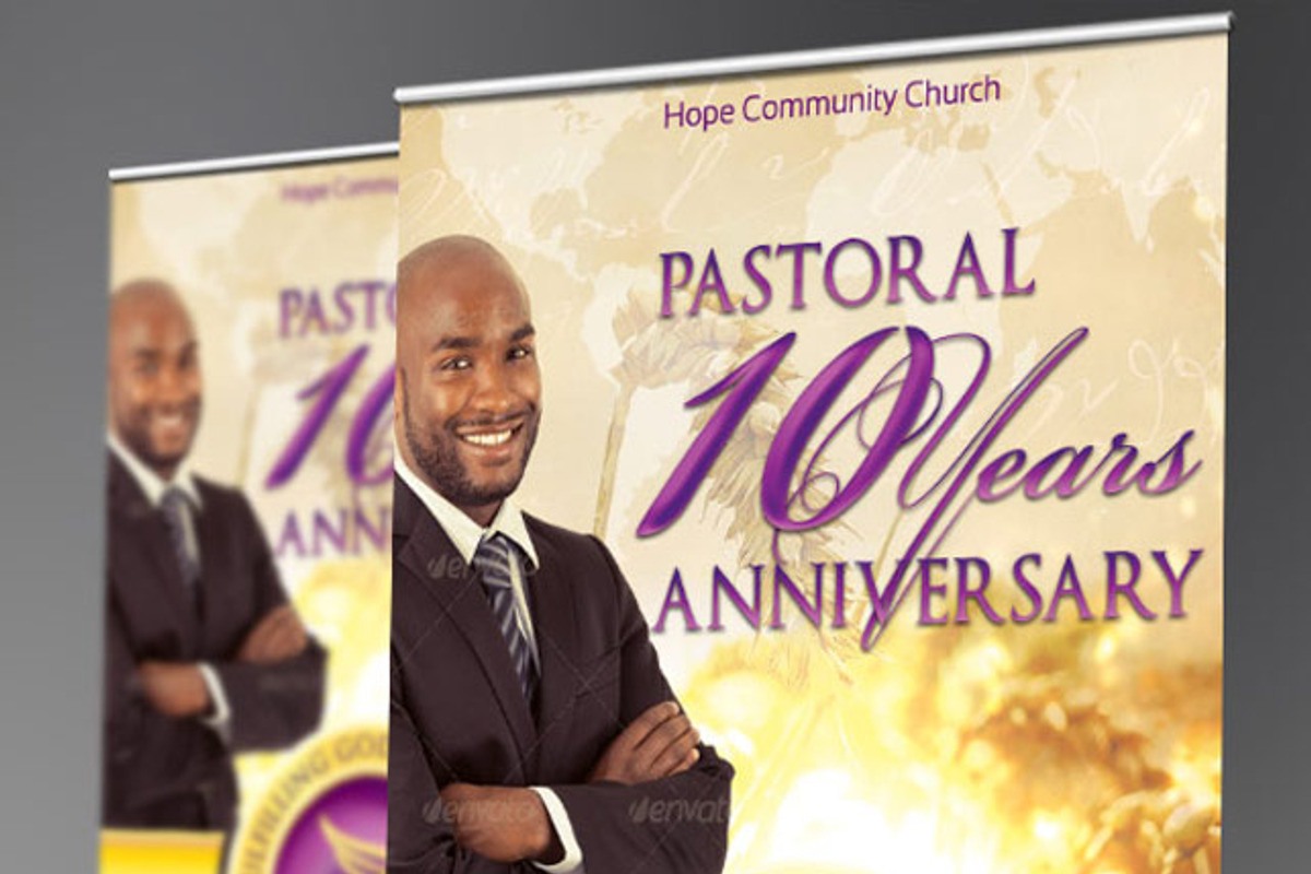 Clergy Anniversary Banner Template, a Presentation Template by Godserv Designs (Photo 3 of 3)