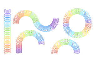 Rainbow spring toy. Children spiral, an Illustration by Stock-Smart-Start