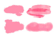 Raspberry-pink watercolor stains set, a Texture Illustration by Tati_Kli (Thumbnail 3 of 3)