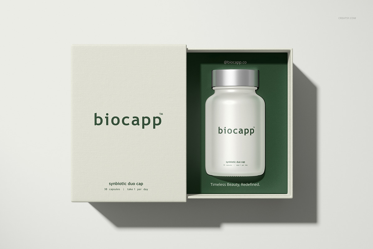 Beauty Capsules Cosmetics Box Mockup, a Packaging Mockup by creatsy5 (Photo 6 of 11)