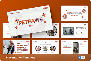Petpaws - Petcare Keynote Template, a Presentation Template by GraphauseProject