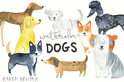 Watercolor Dog Breeds Graphic Pack, an Animal Illustration by PaperSphinx (Thumbnail 1 of 2)