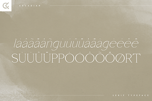 Arcadian - Elegant Serif Typeface