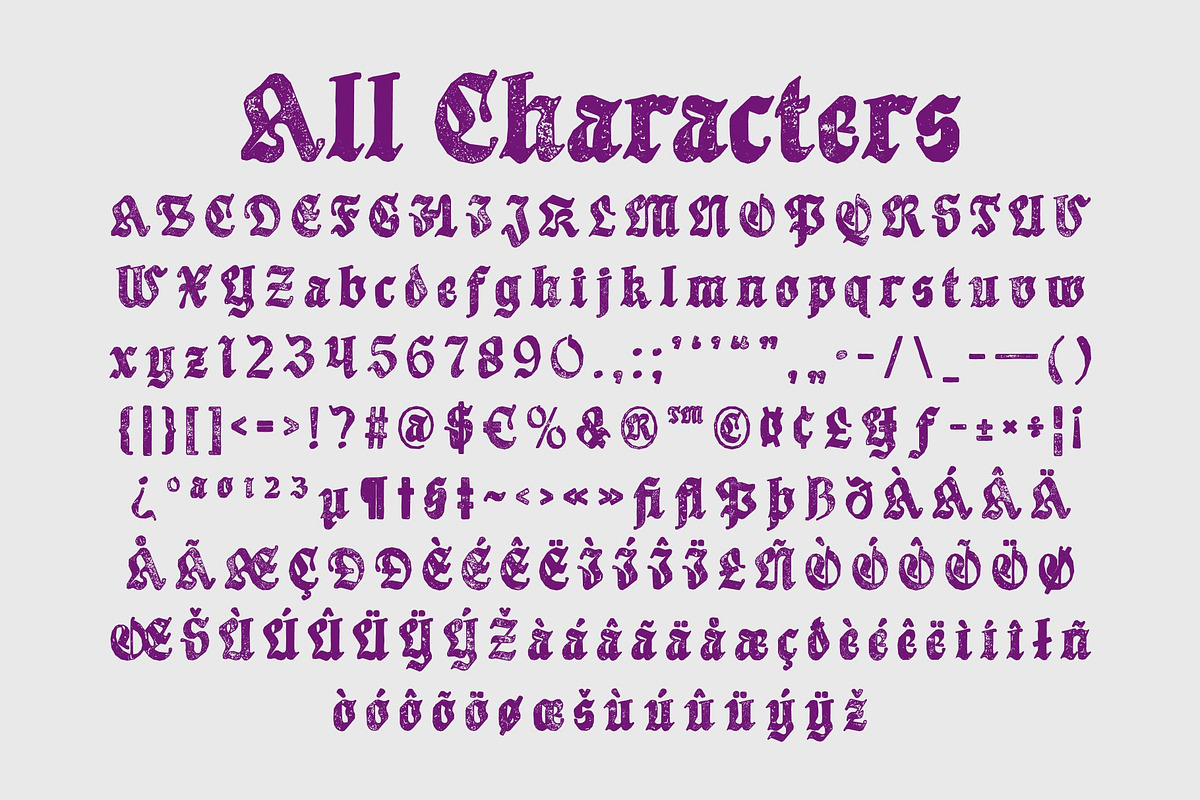 CS Rebelion Stamp, a Blackletter Font by Craft Supply Co. (Photo 8 of 8)