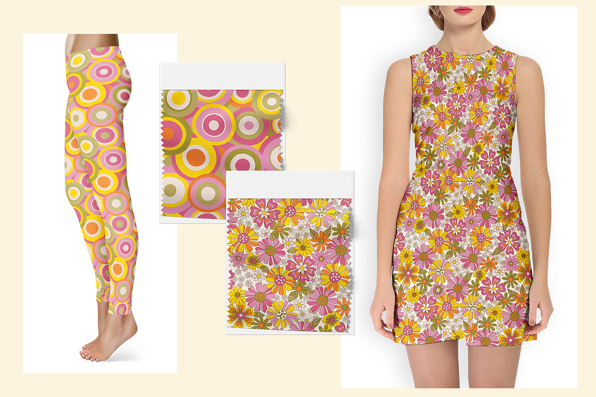 Retro vibes - pattern collection., a Pattern Graphic by rosypatterns (Photo 6 of 7)