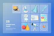STEM Education 3D Icon Pack, an Education Illustration by twinstd (Thumbnail 6 of 7)