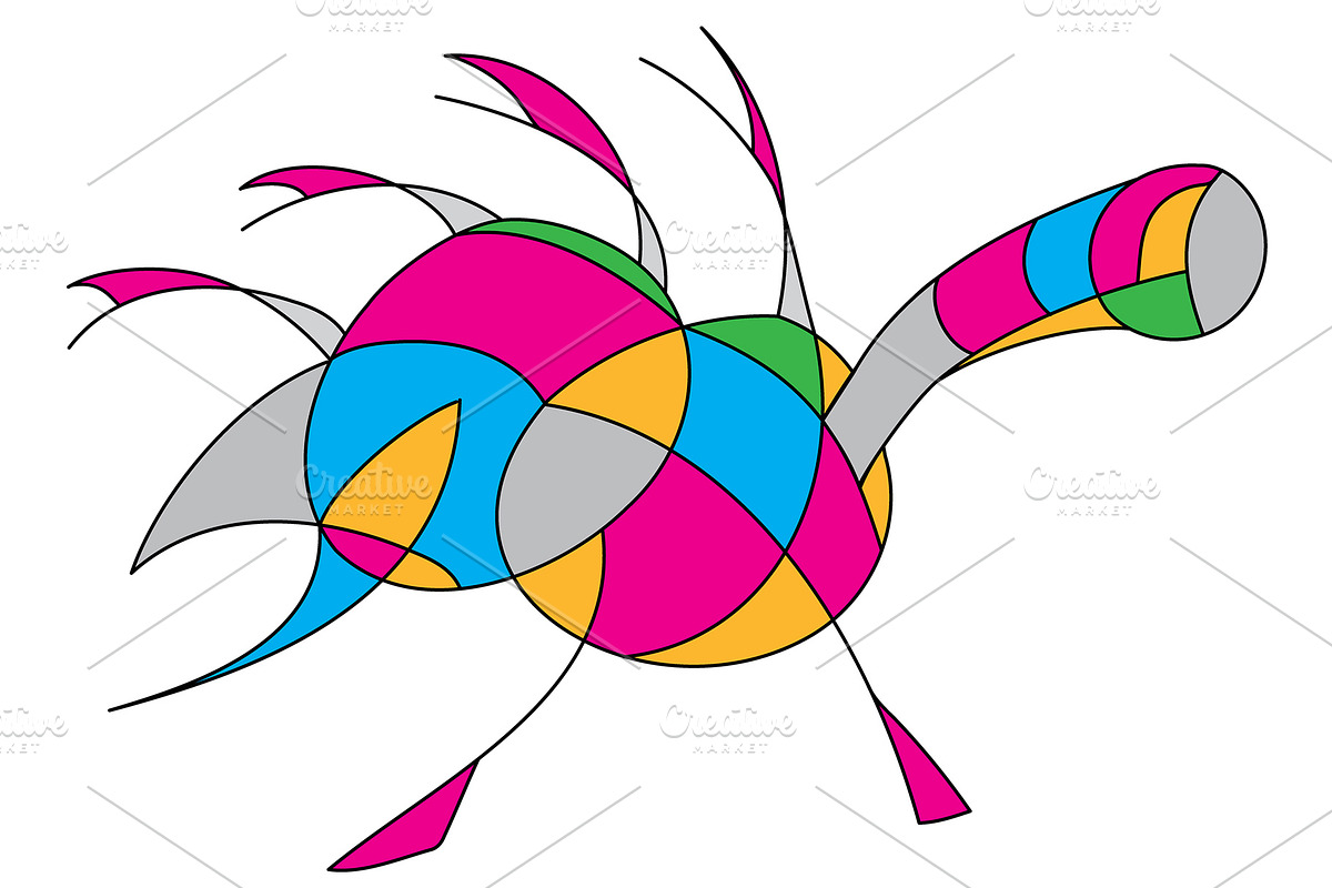 Abstract painting of a turtle, an Animal Illustration by DutchDigitalDesign