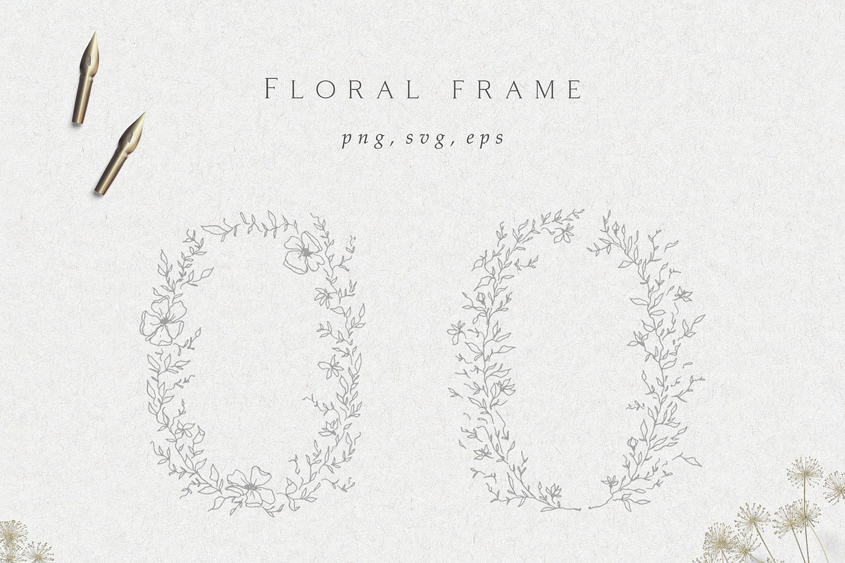 Floral wreath Wedding Flowers crest, an Illustration by Summer Nightingale Art (Photo 7 of 7)