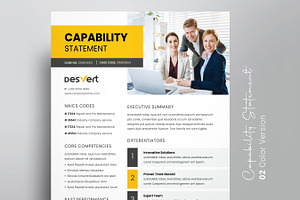 Business Capability Statement, A4, a Brochure Template by Niofix