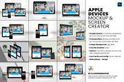 Apple Devices Mockup Screen Creator, a Mac Mockup by Illusiongraphic (Thumbnail 1 of 25)