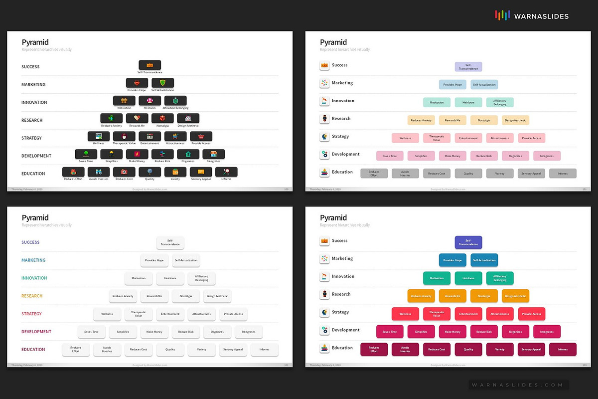 Pyramid Diagram PowerPoint Templates, a Presentation Template by Warna Works (Photo 23 of 23)