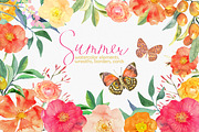 Watercolor flowers. Summer. EPS 10, an Illustration by Julycolor (Thumbnail 1 of 10)