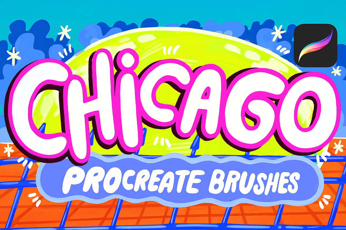 Chicago Brush Pack (Procreate), a Brush Add-On by studio.pancz (Photo 1 of 2)