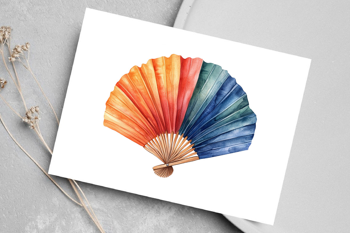 Watercolor Boho Summer Clipart, an Illustration by Canvas Craft (Photo 6 of 7)