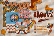 Groovy. Retro collection, an Illustration by EasyArt (Thumbnail 1 of 9)
