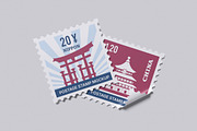 Postage Stamp Mockup Bundle Set, an Advertising Mockup by Rielismee (Thumbnail 3 of 5)