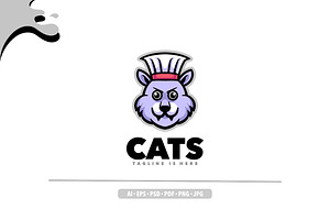 Chef cat mascot logo design, a Branding & Logo Template by Bayuktx