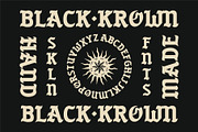 SFC Black Krown, a Blackletter Font by Skilline Supply Co. (Thumbnail 1 of 6)