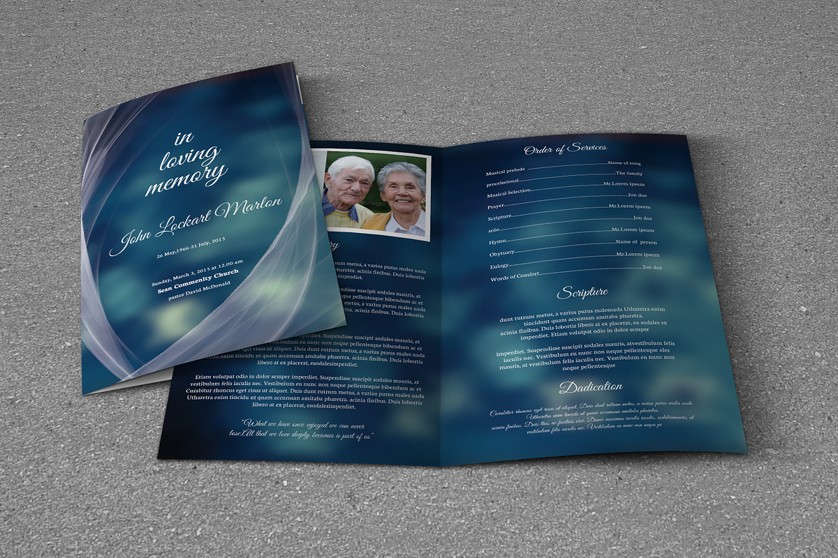 Funeral Program Template-T476, a Brochure Template by Template Shop (Photo 2 of 4)