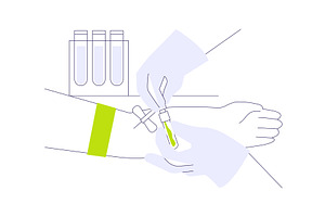 Take a blood sample abstract concept, a Healthcare Illustration by Visual Generation