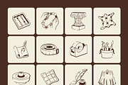 Crafting and DIY Doodle Icon set, an Outline Icon by Vectors Market (Thumbnail 8 of 8)