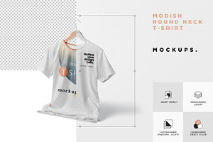 Modish Round Neck T-Shirt Mockups