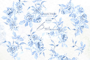 Watercolor Blue Wedding Collection