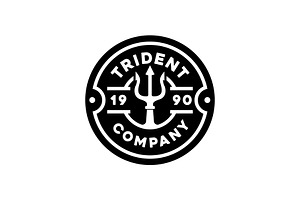 Trident Neptune Spear Triton  Logo, a Branding & Logo Template by funpixel