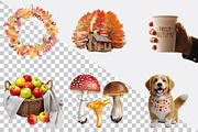 Cozy Fall Autumn Sublimation Clipart, an Illustration by SVGArt (Thumbnail 7 of 8)