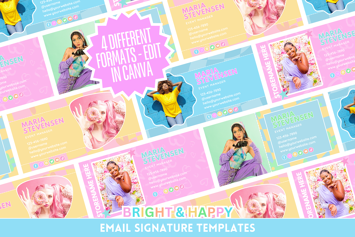 Bright Email Signature Templates, an Email Template by SunshineStudioBoutique (Photo 1 of 9)