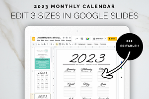 2023 CALENDAR: Editable Printable