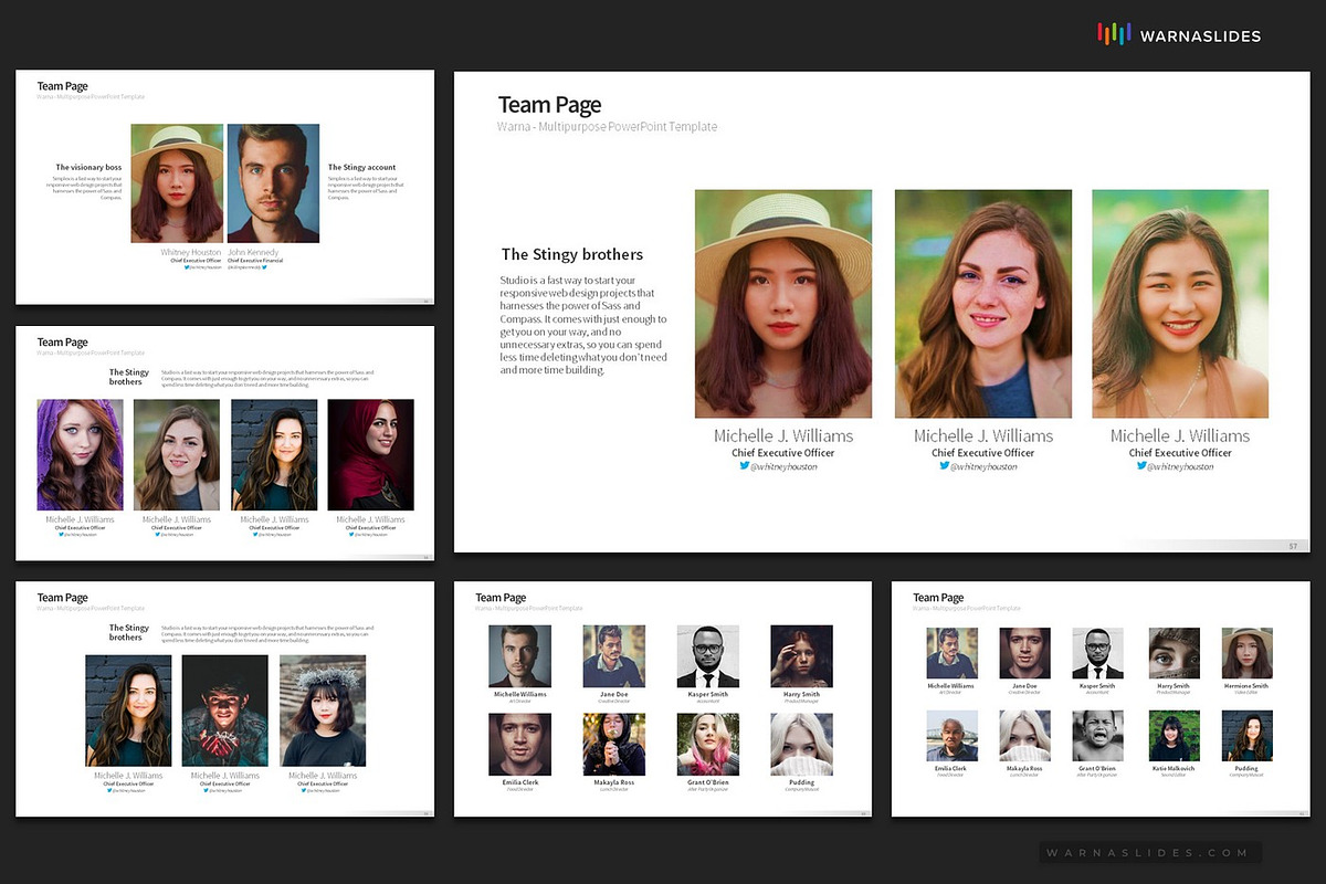 Team Members PowerPoint Templates