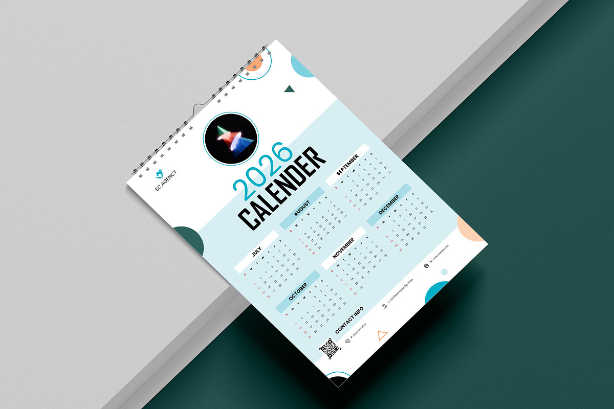 Corporate Wall Calendar 2026, a Stationery Template by Spark_Creative (Photo 3 of 4)