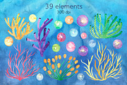 Fish watercolor clipart Ocean png, an Animal Illustration by AnastasiaWatercolor (Thumbnail 4 of 7)