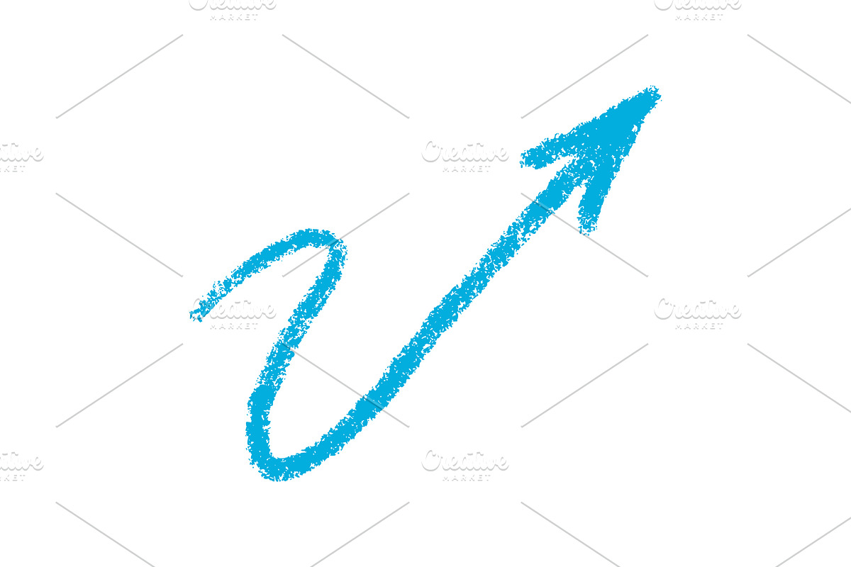 Crayon Doodle Chalk Arrow Sign, an Object Illustration by Elena Pimukova (Photo 4 of 27)