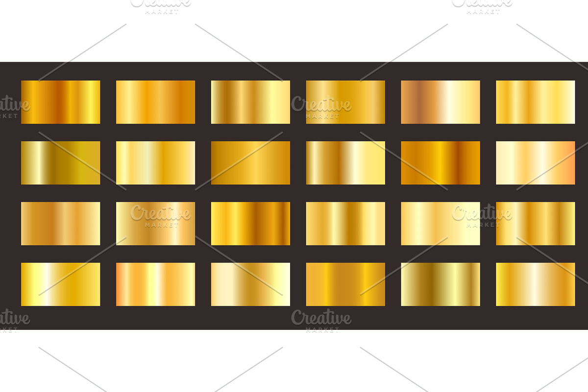 Golden gradients. Gold metallic, an Illustration by winwin.art